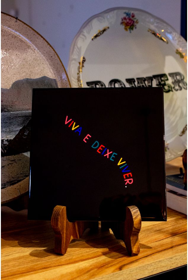 Azulejo decorativo viva e deixe viver Mimo Galeria